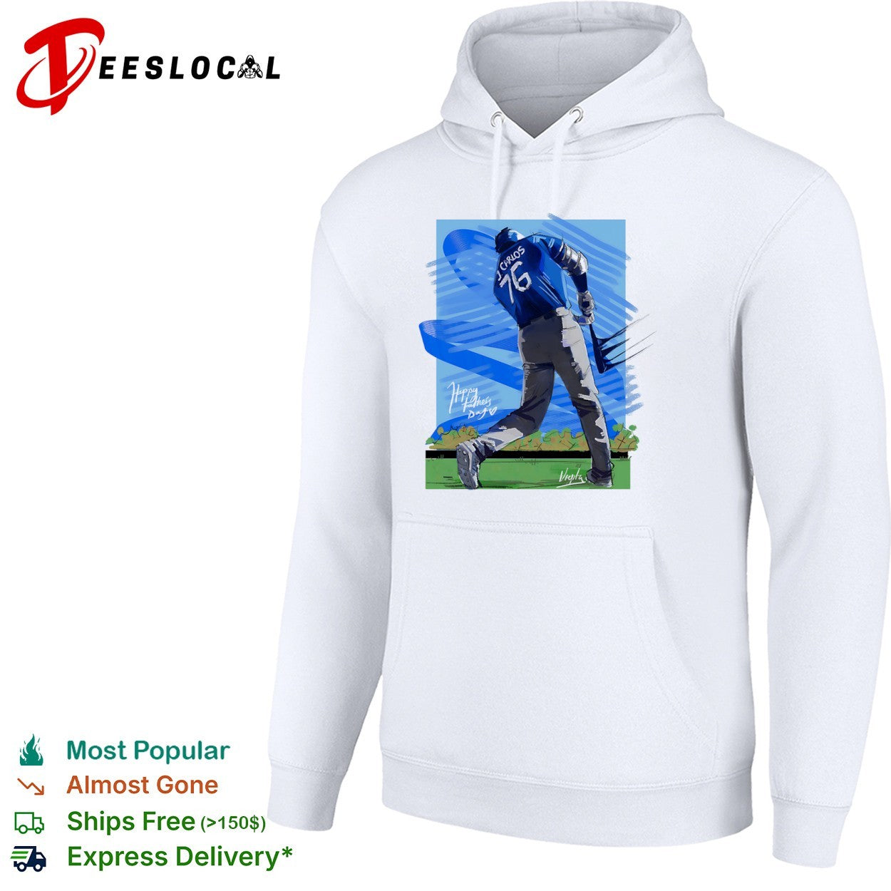 J Carlos 76 Happy Fathers Day Baseball Player Team Sport shirt
