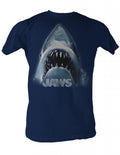 Jaws Mens S/S T-Shirt - Jaws Head Logo - Solid Navy Hoodie, Sweatshirt | CiraTrend.com