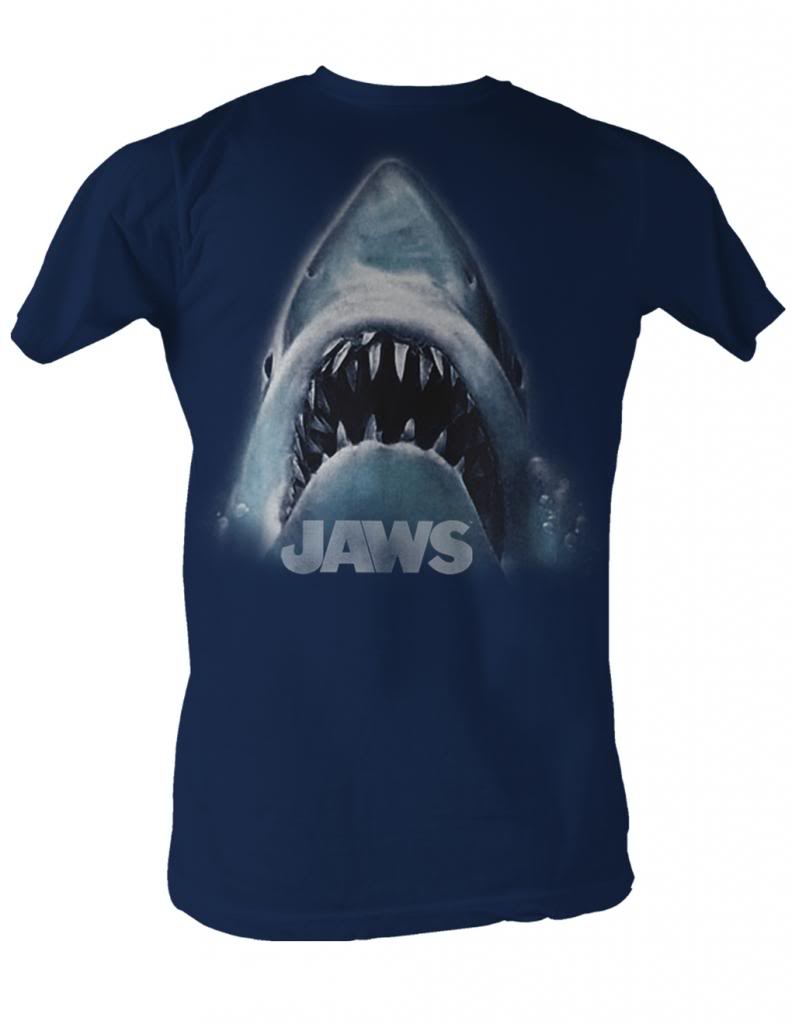 Jaws Mens S/S T-Shirt - Jaws Head Logo - Solid Navy Hoodie, Sweatshirt | CiraTrend.com