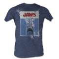 Jaws Mens S/S T-Shirt - Jaws Population - Heather Navy Heather Hoodie, Sweatshirt | CiraTrend.com