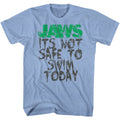 Jaws Mens S/S T-Shirt - Jaws Not Safe - Heather Light Blue Heather Hoodie, Sweatshirt | CiraTrend.com