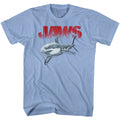 Jaws Mens S/S T-Shirt - Jaws Halftone - Heather Light Blue Heather Hoodie, Sweatshirt | CiraTrend.com