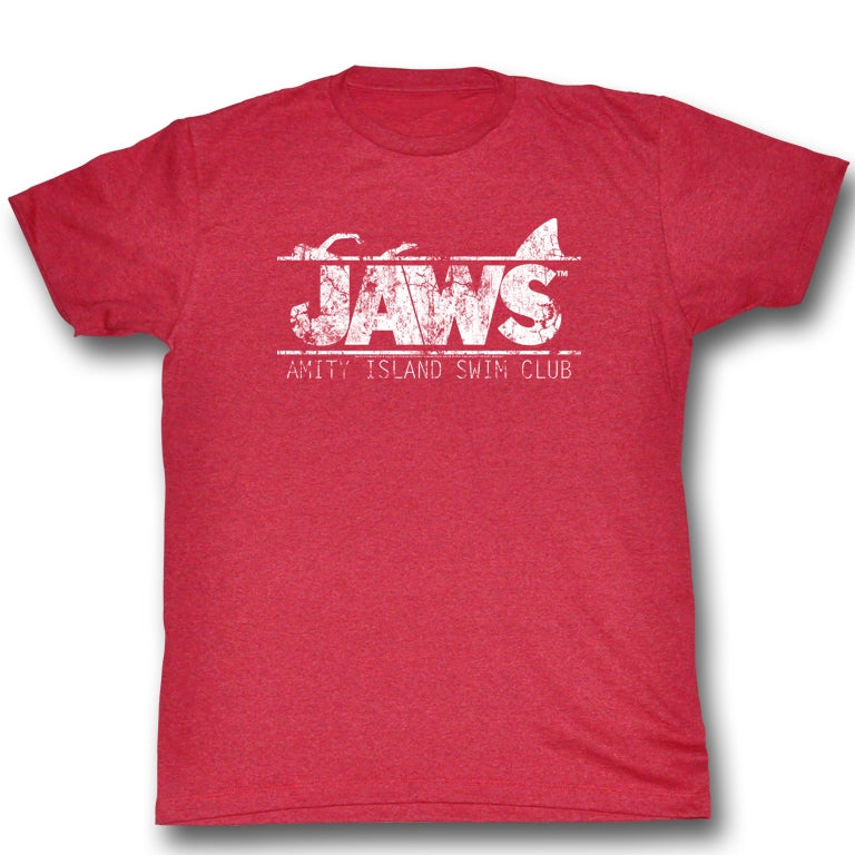 Jaws Mens S/S T-Shirt - Swim Club - Heather Cherry Heather Hoodie, Sweatshirt | CiraTrend.com