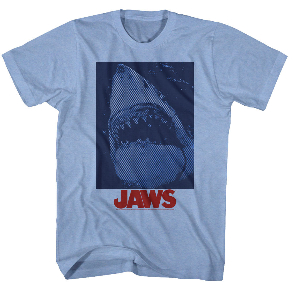 Jaws Mens S/S T-Shirt - Underwaterstyle - Heather Light Blue Heather Hoodie, Sweatshirt | CiraTrend.com