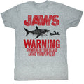 Jaws Mens S/S T-Shirt - Warning - Heather Gray Heather Hoodie, Sweatshirt | CiraTrend.com