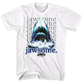 Jaws Mens S/S T-Shirt - Jawsome Repeat - Solid White Hoodie, Sweatshirt | CiraTrend.com