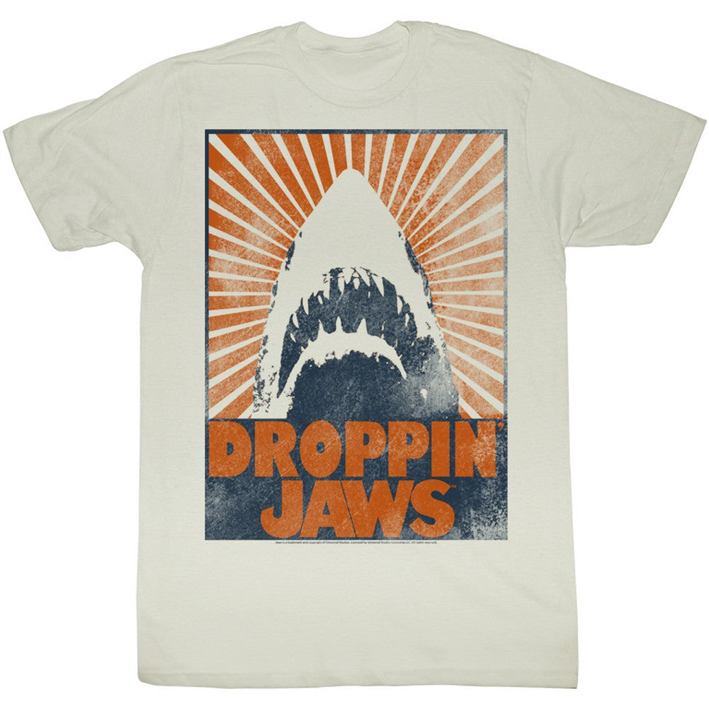 Jaws Mens S/S T-Shirt - Show Stopper - Solid Natural Hoodie, Sweatshirt | CiraTrend.com