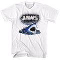 Jaws Mens S/S T-Shirt - Watch Out - Solid White Hoodie, Sweatshirt | CiraTrend.com