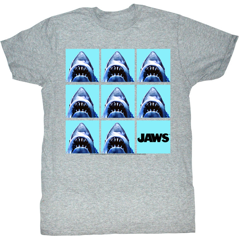 Jaws Mens S/S T-Shirt - Undefeatable - Heather Gray Heather Hoodie, Sweatshirt | CiraTrend.com