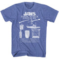 Jaws Mens S/S T-Shirt - Survival Kit 2 - Heather Royal Heather Hoodie, Sweatshirt | CiraTrend.com