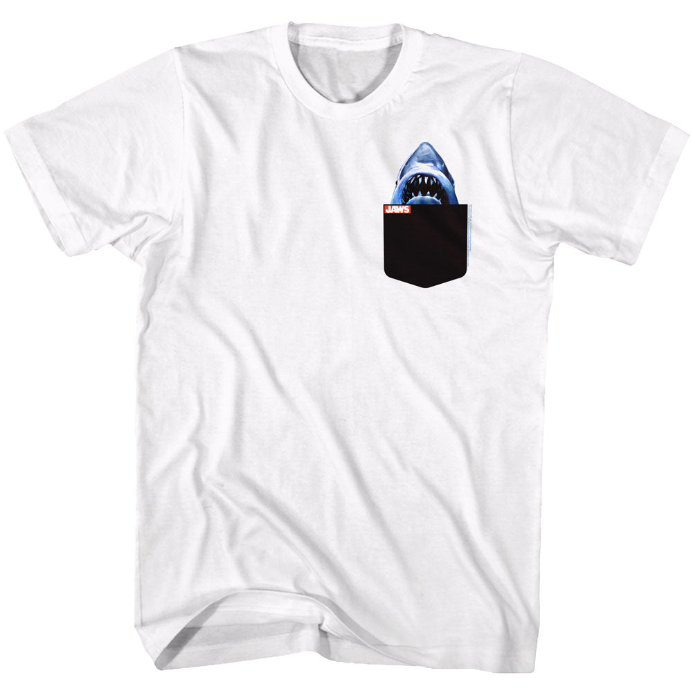 Jaws Mens S/S T-Shirt - Jp - Solid White Hoodie, Sweatshirt | CiraTrend.com
