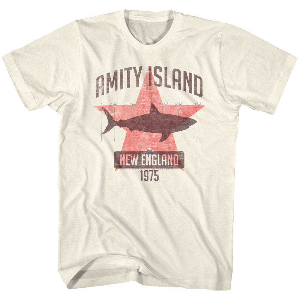 Jaws Mens S/S T-Shirt - Jawstar - Solid Natural Hoodie, Sweatshirt | CiraTrend.com