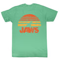 Jaws Mens S/S T-Shirt - Shark Sun - Heather Mahi Heather Hoodie, Sweatshirt | CiraTrend.com