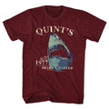 Jaws Mens S/S T-Shirt - Quints Charter - Heather Vintage Maroon Heather Hoodie, Sweatshirt | CiraTrend.com