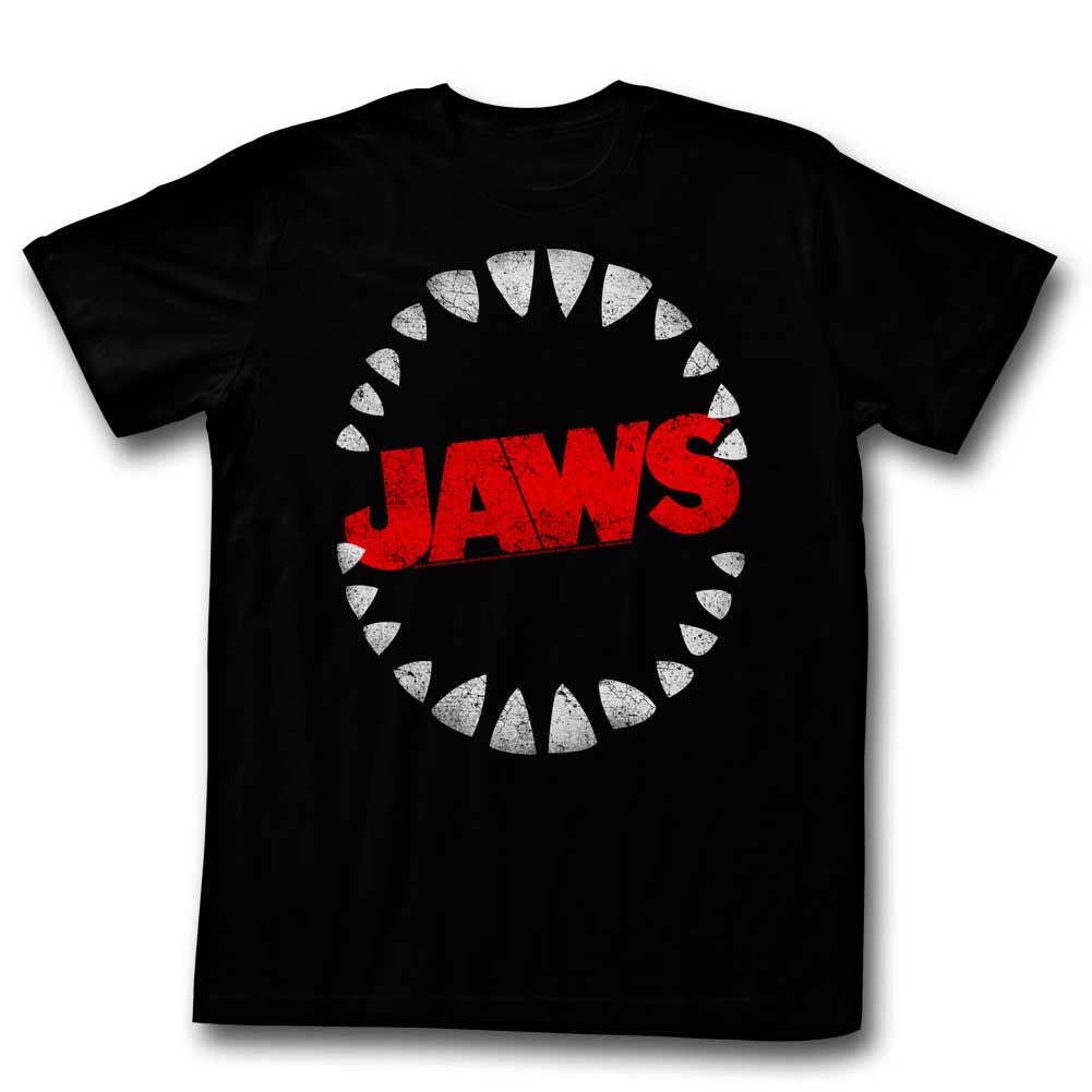 Jaws Mens S/S T-Shirt - Teeth - Solid Black Hoodie, Sweatshirt | CiraTrend.com
