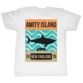 Jaws Mens S/S T-Shirt - Waves - Solid White Hoodie, Sweatshirt | CiraTrend.com