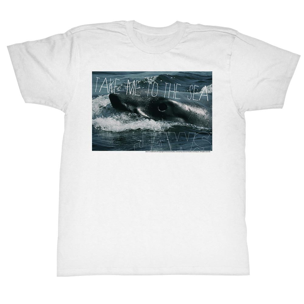 Jaws Mens S/S T-Shirt - Sea Legs - Solid White Hoodie, Sweatshirt | CiraTrend.com