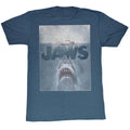 Jaws Mens S/S T-Shirt - Transparent - Heather Navy Heather Hoodie, Sweatshirt | CiraTrend.com