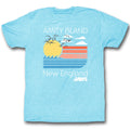 Jaws Mens S/S T-Shirt - Pastels - Heather Light Blue Heather Hoodie, Sweatshirt | CiraTrend.com