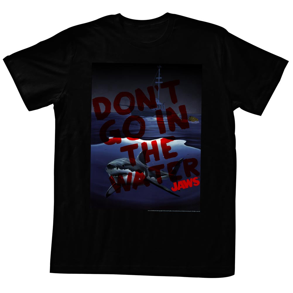 Jaws Mens S/S T-Shirt - Don?T Go In - Solid Black Hoodie, Sweatshirt | CiraTrend.com