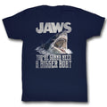 Jaws Mens S/S T-Shirt - Real Big - Solid Navy Hoodie, Sweatshirt | CiraTrend.com