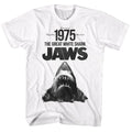 Jaws Mens S/S T-Shirt - Summer Of '75 - Solid White Hoodie, Sweatshirt | CiraTrend.com