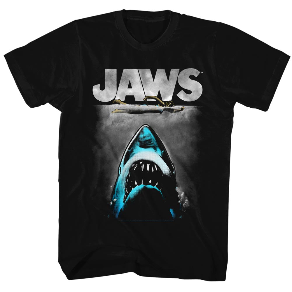 Jaws Mens S/S T-Shirt - Lichtenstein - Solid Black Hoodie, Sweatshirt | CiraTrend.com