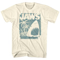 Jaws Mens S/S T-Shirt - Surf Club Poster - Solid Natural Hoodie, Sweatshirt | CiraTrend.com