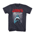 Jaws Mens S/S T-Shirt - Red Logo - Heather Navy Heather Hoodie, Sweatshirt | CiraTrend.com