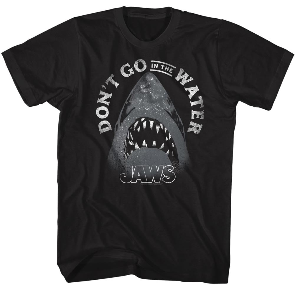 Jaws Mens S/S T-Shirt - Text Arch - Solid Black Hoodie, Sweatshirt | CiraTrend.com