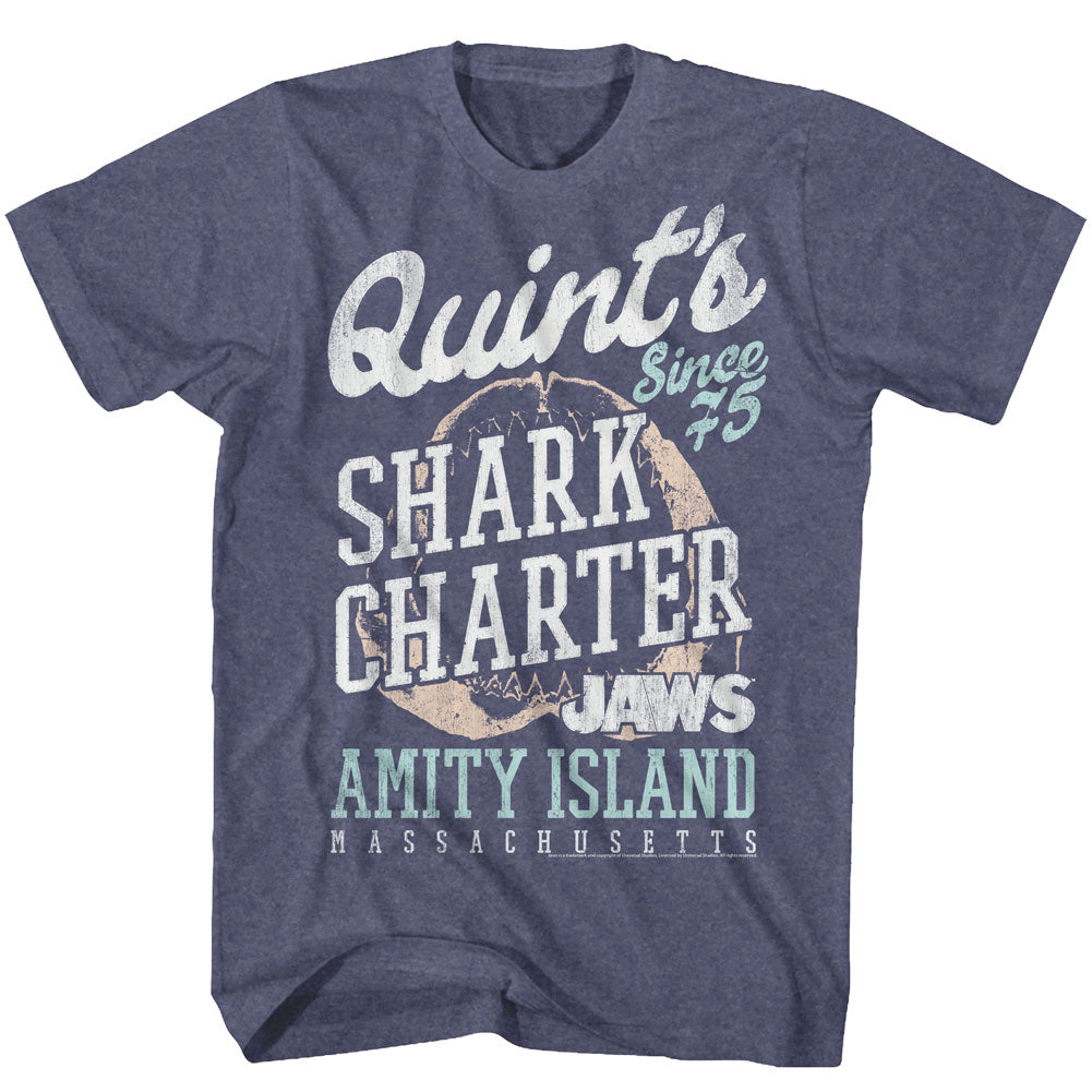 Jaws Mens S/S T-Shirt - Quints - Heather Vintage Blue Heather Hoodie, Sweatshirt | CiraTrend.com