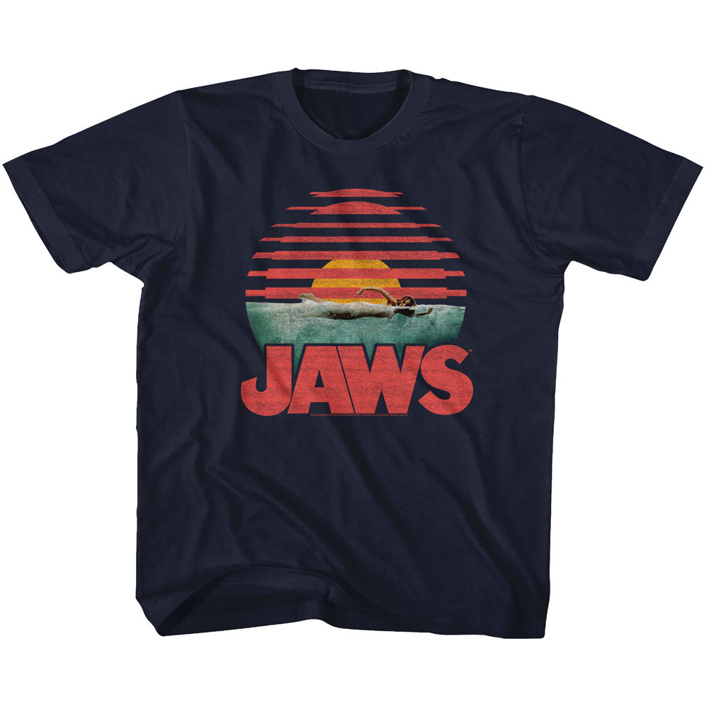 Jaws Youth S/S T-Shirt - Sliced - Solid Navy Hoodie, Sweatshirt | CiraTrend.com