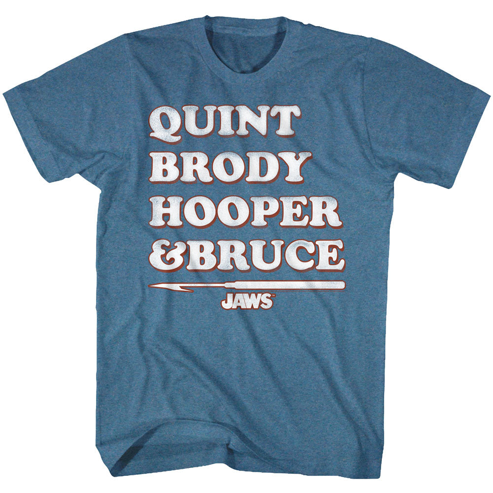 Jaws Mens S/S T-Shirt - Legends - Heather Pacific Blue Heather Hoodie, Sweatshirt | CiraTrend.com