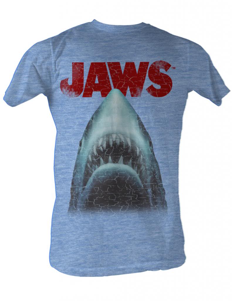 Jaws Mens S/S T-Shirt - Stressed Out - Heather Light Blue Heather Hoodie, Sweatshirt | CiraTrend.com