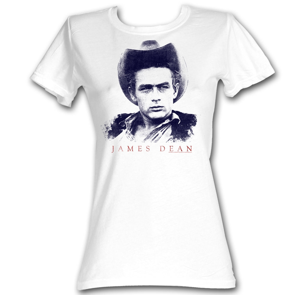 James Dean Girls Juniors S/S T-Shirt - Cowboy James - Solid White Hoodie, Sweatshirt | CiraTrend.com