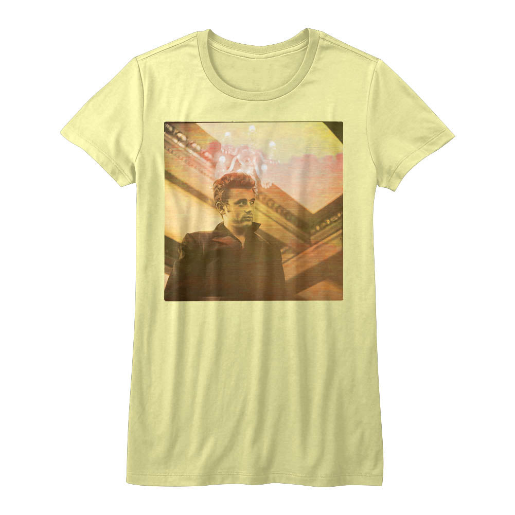 James Dean Girls Juniors S/S T-Shirt - Kicked Back - Solid Bright Yellow Hoodie, Sweatshirt | CiraTrend.com