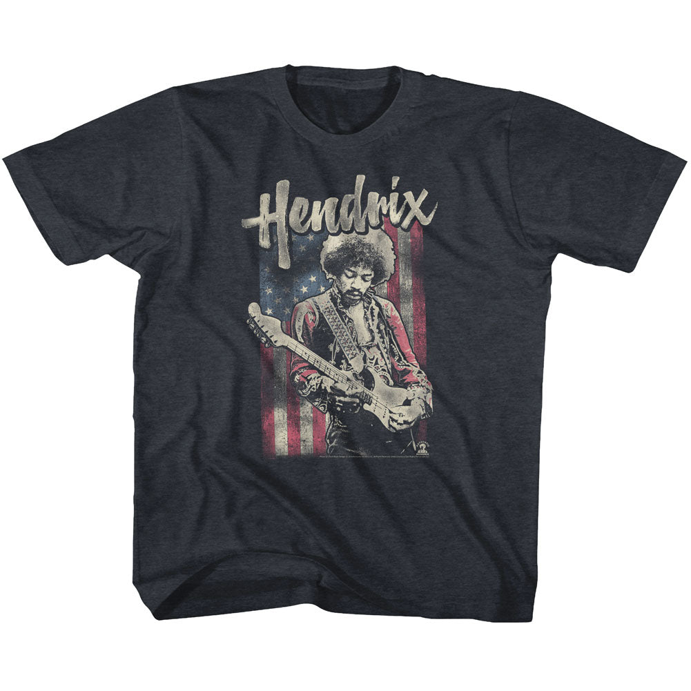Jimi Hendrix S S Flag Hendrix Heather Navy Heather T-Shirts, Hoodie, Sweatshirt