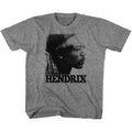 Jimi Hendrix Youth S/S T-Shirt - Vintage Face - Heather Graphite Heather Hoodie, Sweatshirt | CiraTrend.com