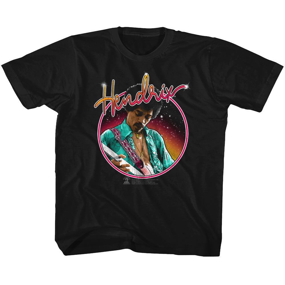 Jimi Hendrix S S Neon Solid Black T-Shirts, Hoodie, Sweatshirt