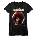 Jimi Hendrix Girls Juniors S/S T-Shirt - Both Sides - Solid Black Hoodie, Sweatshirt | CiraTrend.com