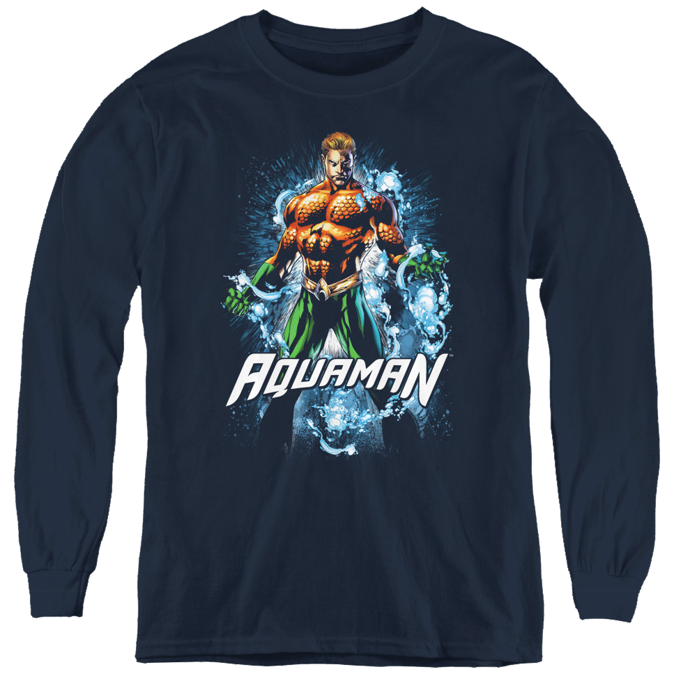 Aquaman Water Powers - Youth Long Sleeve T-Shirt Hoodie, Sweatshirt | CiraTrend.com
