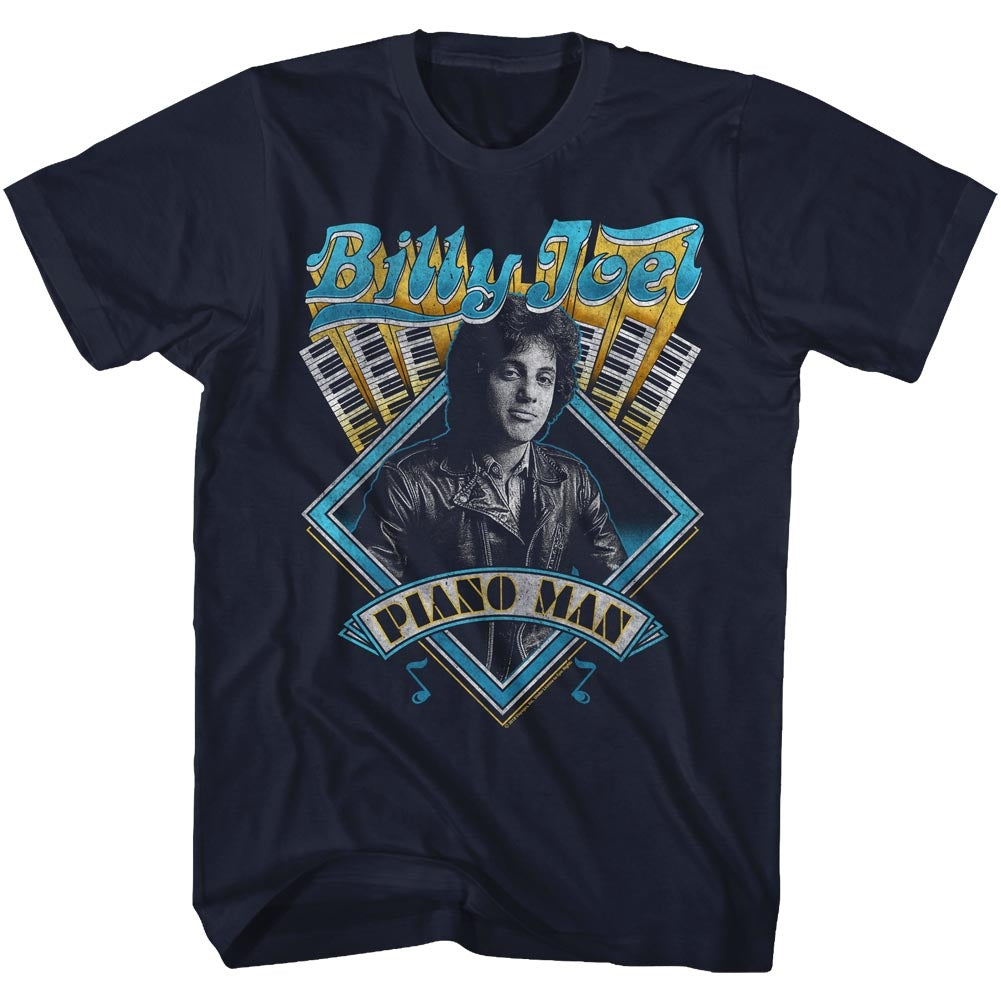 Billy Joel Mens S/S T-Shirt - Billy Joel - Solid Navy Hoodie, Sweatshirt | CiraTrend.com