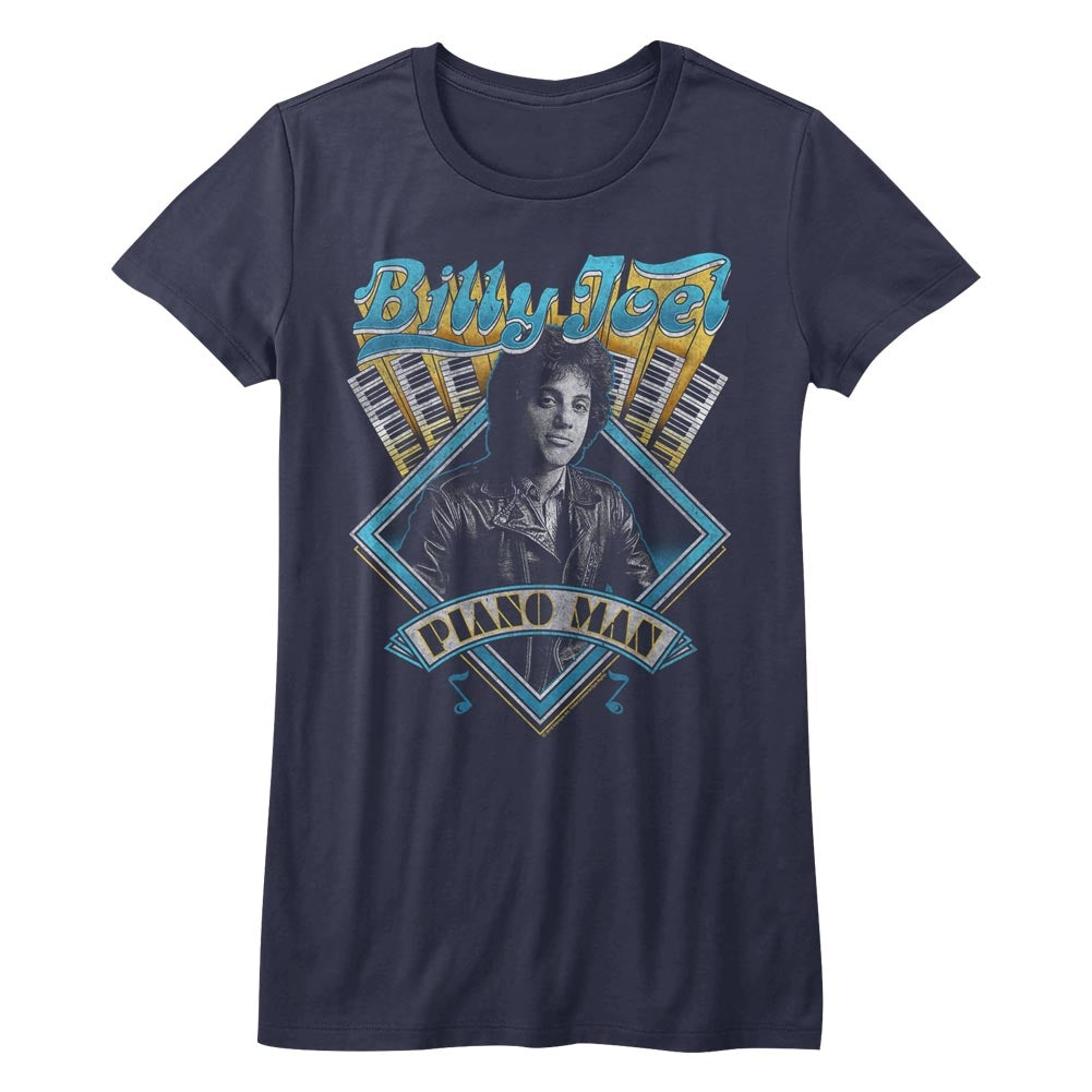 Billy Joel Girls Juniors S/S T-Shirt - Billy Joel - Solid Navy Hoodie, Sweatshirt | CiraTrend.com