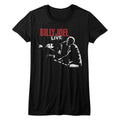 Billy Joel Girls Juniors S/S T-Shirt - 81 Tour - Solid Black Hoodie, Sweatshirt | CiraTrend.com
