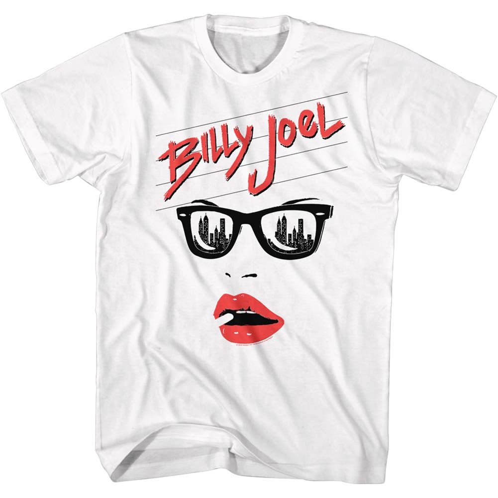 Billy Joel Mens S/S T-Shirt - Lips - Solid White Hoodie, Sweatshirt | CiraTrend.com
