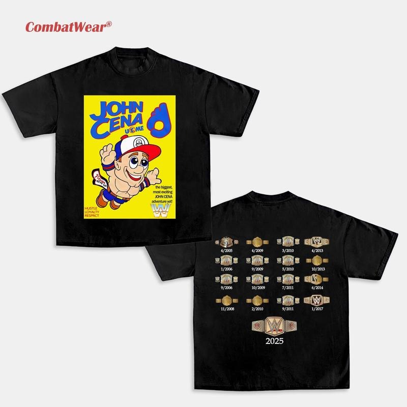 JOHN CENA MARIO ALL CHAMPION TEE, Wrestling Tee, Wrestling Graphic Tee, 2025 Wrestler Shirt, Sports Shirt, Vintage Wresting Shirt, Wrestling Fan Gift
