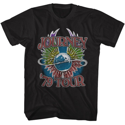 Journey 79 Tour American Classics Black Solid Adult Short Sleeve T-Shirt