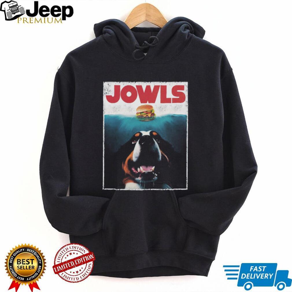 “JOWLS” Bernese Mountain Dog Burger Jaws Parody T Shirt
