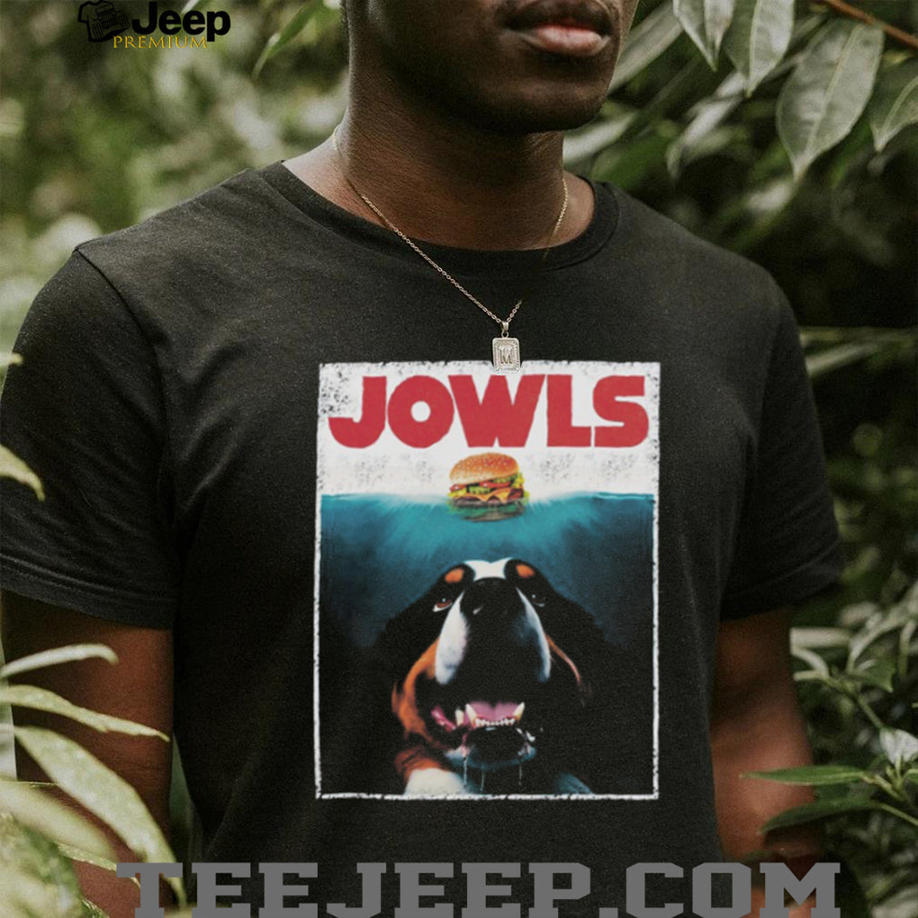 “JOWLS” Bernese Mountain Dog Burger Jaws Parody T Shirt