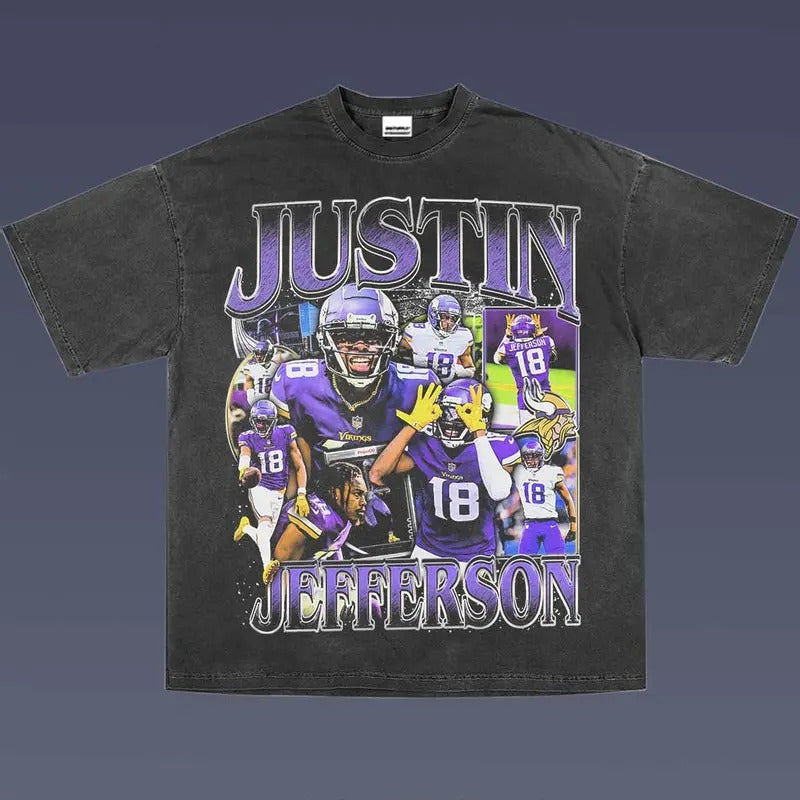 JUSTIN JEFFERSON 1.4 VINTAGE TEE | AMERICAN FOOTBALL | GIFT FOR FAN Hoodie, Sweatshirt | CiraTrend.com